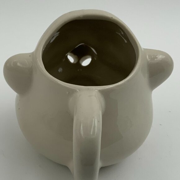 Vintage Egg Yolk Separator Man with Holes in Nose Ceramic - Picture 4 of 7